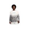 Nike Bluza z nadrukiem fal bawełniana z okrągłym dekoltem i długim rękawem Unisex Biała FB3031-100