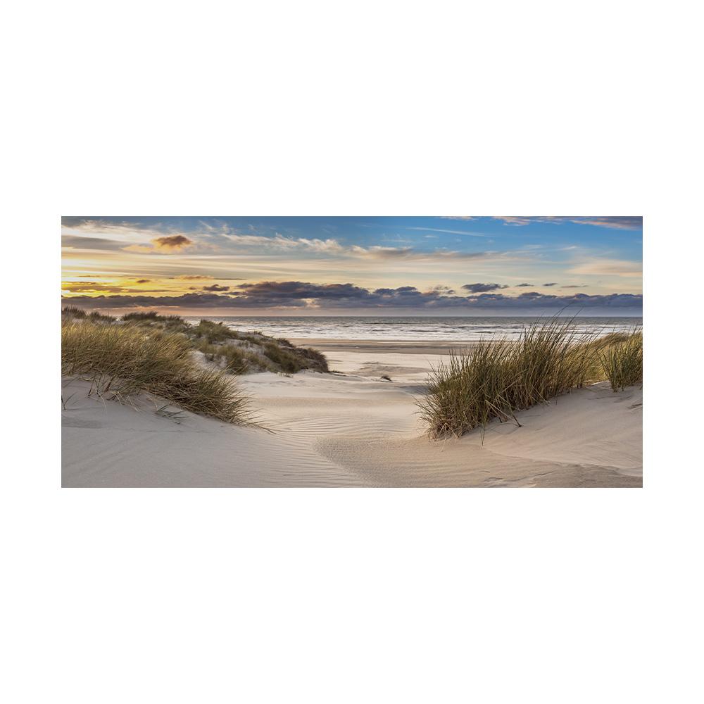 

Скандинавский морской пляжный закат Холст Настенное искусство Деревянный мост Пейзажная картина для декора гостиной Прибрежные морские принты Домашний декор 20x40cm