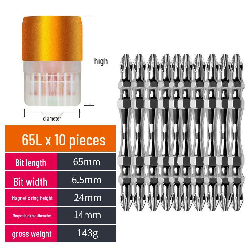 Magnetic Phillips Electric Screwdriver Bit Set with Extended Heads