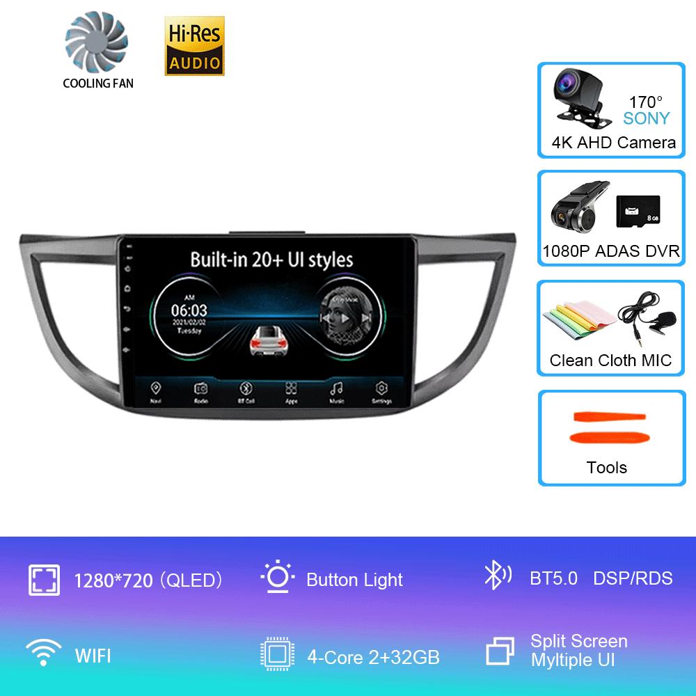 Android 14 Car Radio For Honda CRV CR-V 4 RM RE 2011 - 2018 Multimedia Video Player Navigation Stereo GPS No 2din 2 Din Dvd
