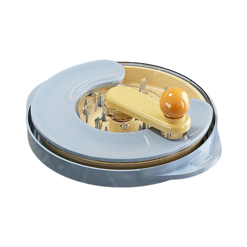 

Hand Crank Rotating Chicken Shredder Machine Round Vegetable Salad Tray Gifts Quick Meat Shredder синий