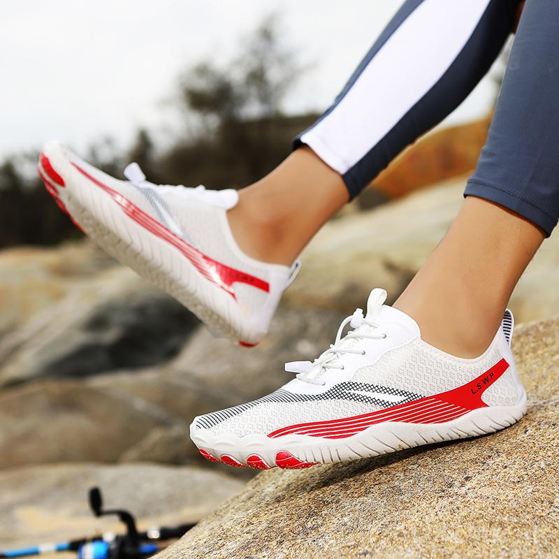 Barefoot Beach Wading Sneakers Unisex Breathable Quick Dry Aquatic Shoes Light Non-slip Water Sports Shoes for Surfing Boating