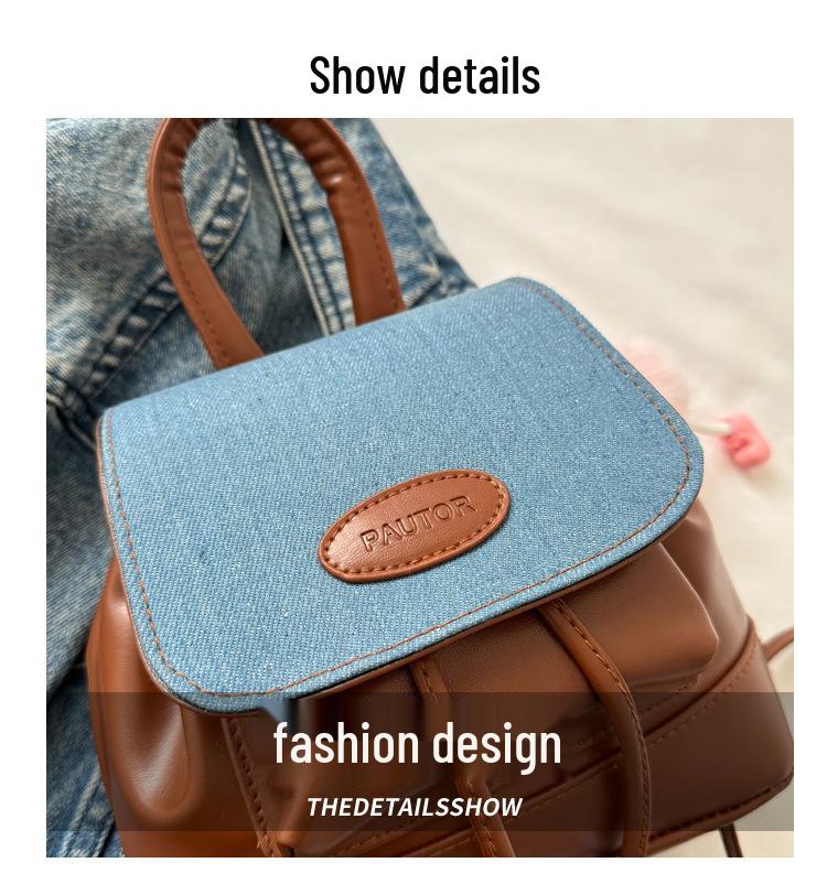 2025 Trendiger Damen-Retro-Denim-Bucket-Rucksack: Vielseitige Handtasche & Schultasche für Studenten