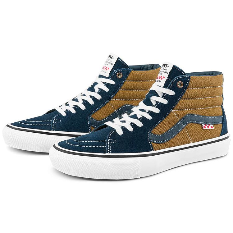 Dane Reynolds x Vans Skate Sk8-Hi Navy Golden Brown Unisex Sneakers VN0A5FCC9CV