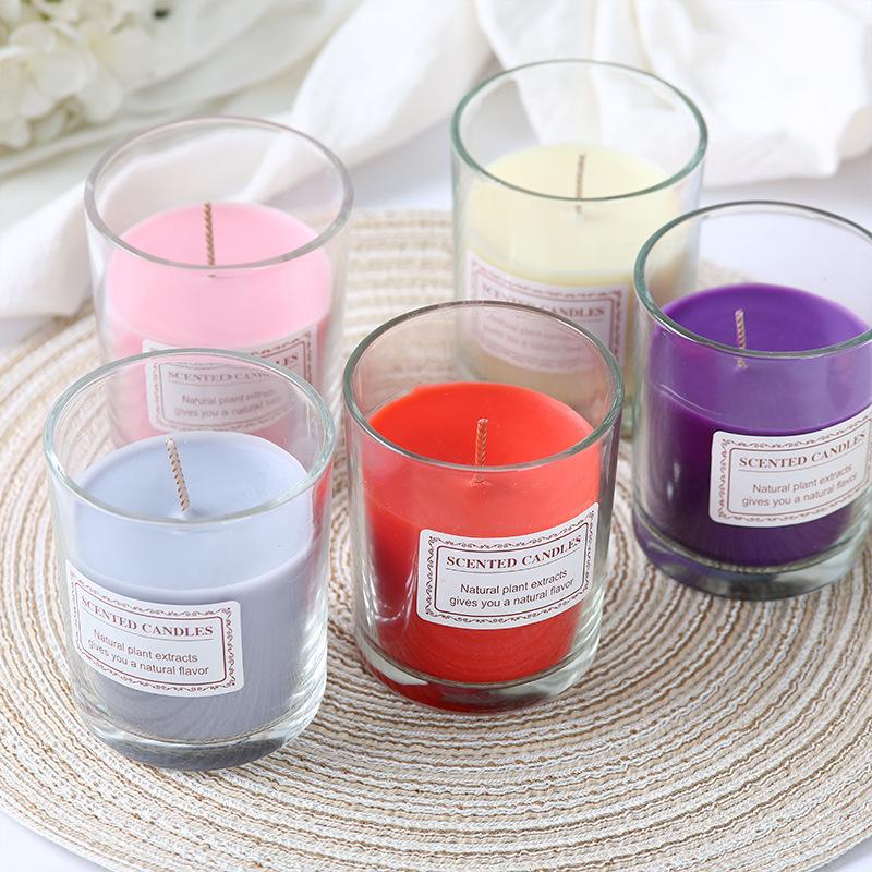 Glass Aromatherapy Candle Valentine's Day Bedroom Girl Without Indoor Incense Creative Handmade Gift Box Glass Cup