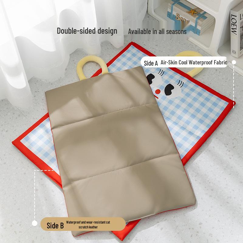 Spring & Summer Cooling Pet Bed: Double-Sided, Waterproof, Stain-Resistant Mat for Cats & Dogs