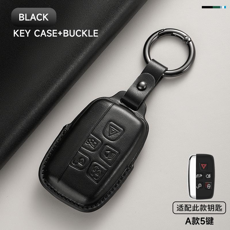 Leather Car Key Cover Case Protection Shell Keychain For Jaguar XE XJ XJL XF A9 C-X16 V12 Guitar F-type E-Pace