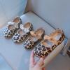 Girls Mary Janes Leopard Prints Style Fashion Princess Kids Leather Shoes with Bow-knot Sweet Chic 2025 Spring Autumn Brand New