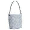 Coach City Bucket 17 Silver Metallic Logo Sign Removable Shoulder Strap Coated Canvas Bucket Bag Shoulder Bag Small Women's Ice Blue