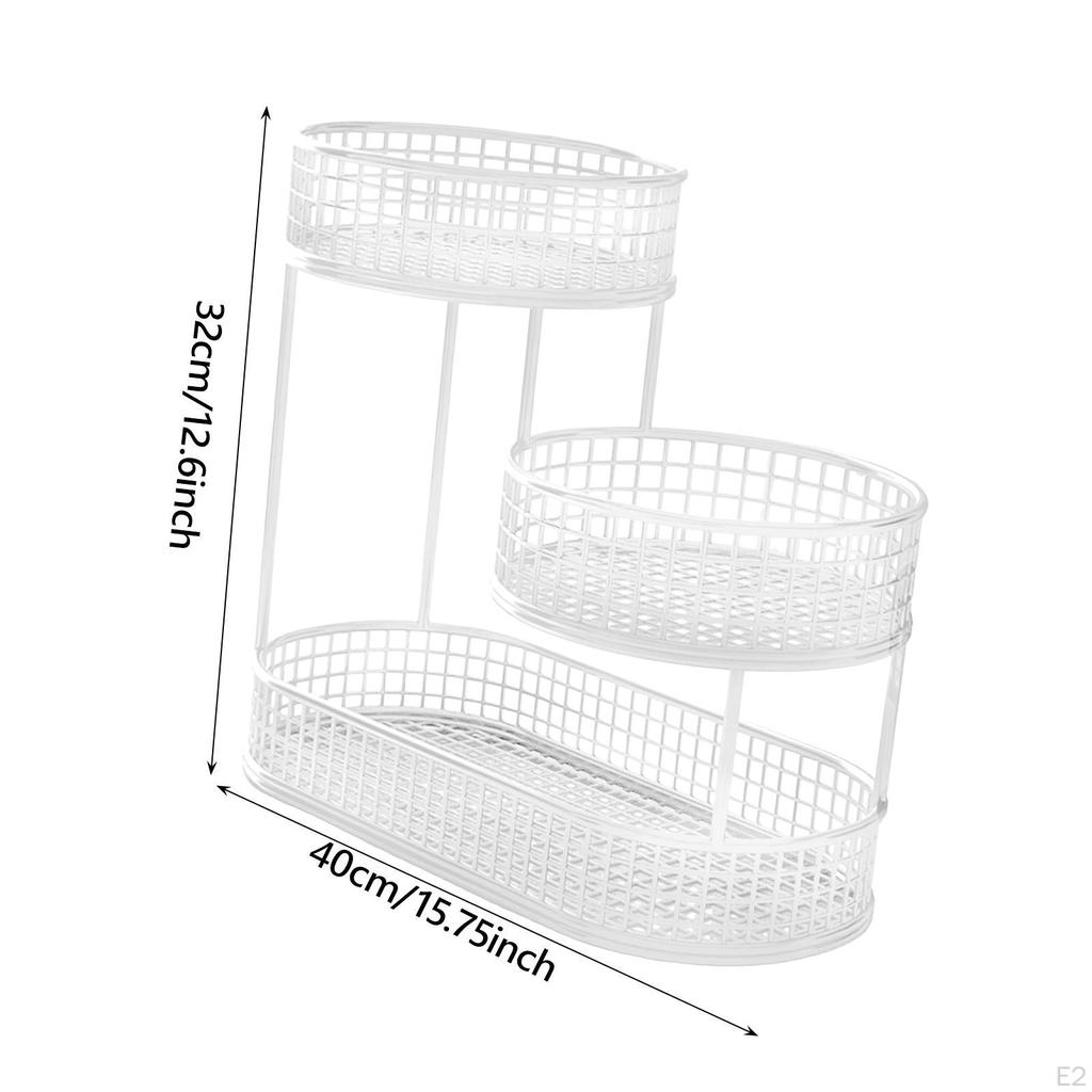 Bol Coș de Fructe Suport de Servire Petrecere, Niveluri Multiple, Economizor de Spațiu Tavă cu Capacitate Mare