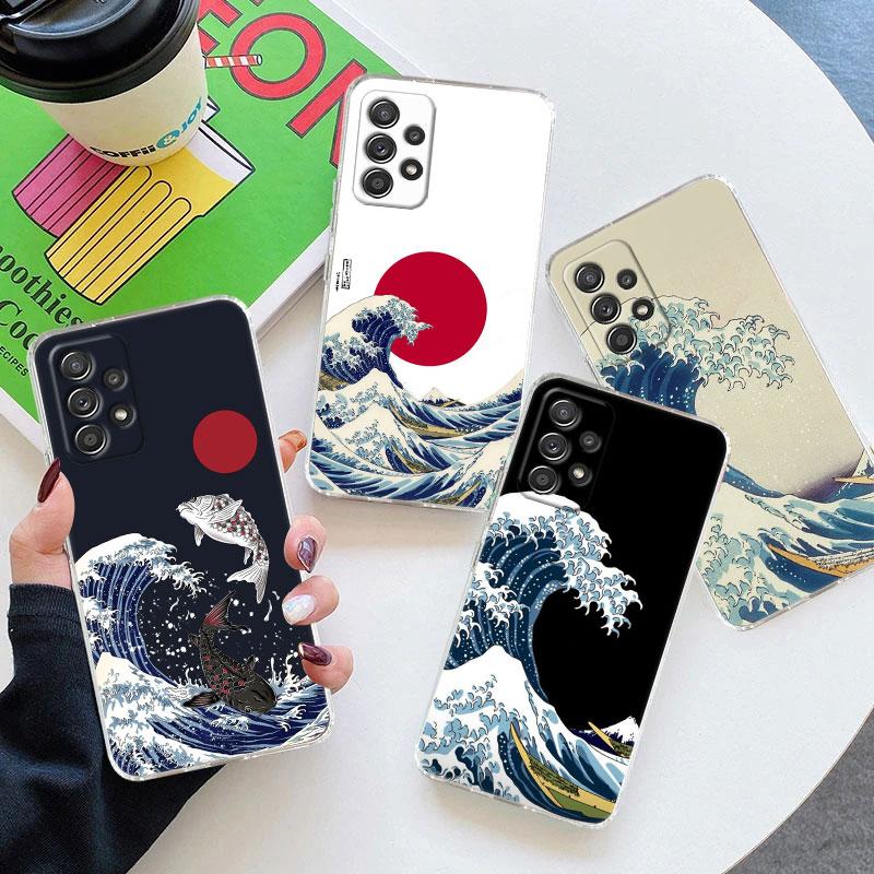 Katsushika Hokusai Art Great Wave For Samsung Galaxy A55 Case A54 A52 A53 A15 A14 A13 A21S A23 A51 A34 A35 A33 A32 A72 A71 Cover