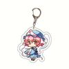Anime Key Holder Eastern Project Mokou Kei Acrylic Keychain Bag Charm Anime Themed Collectible Toy