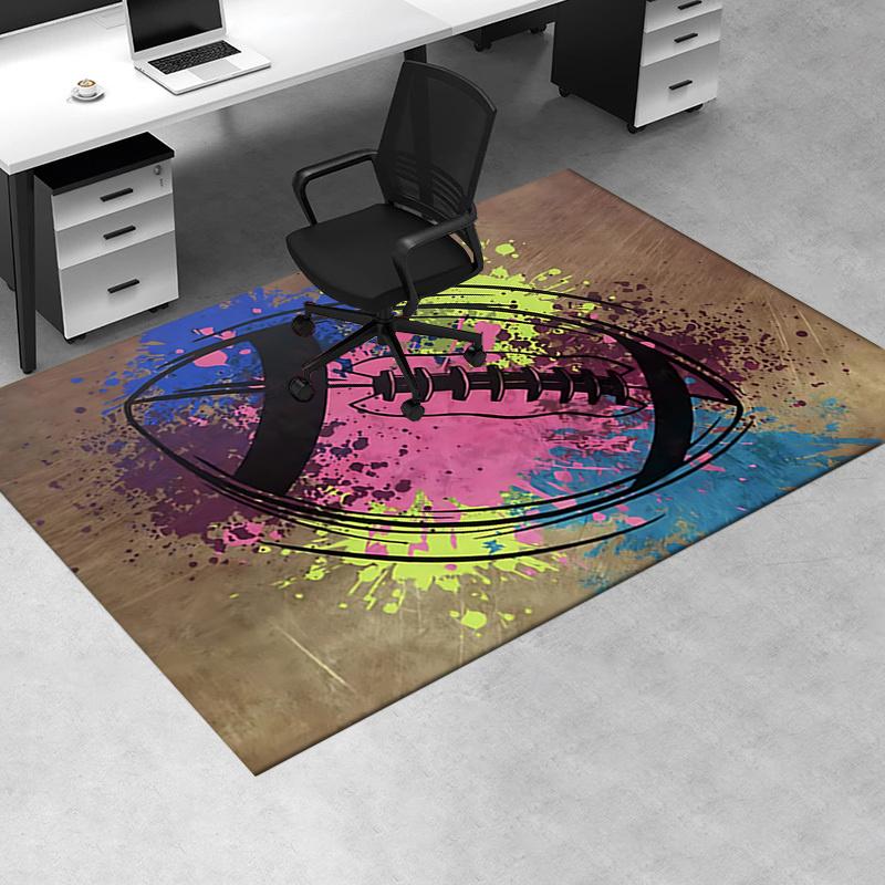 Rugby Chair Mat Office Carpet: Oversized Rug for Home Decor, Sofa Carpet, Desk Chair Mat, Gift Idea for Office and Living Room