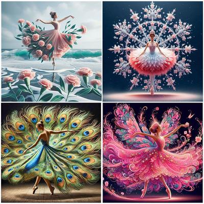 5D DIY Full Square Drill Diamond Painting Girl Kit for Home Decoration Art