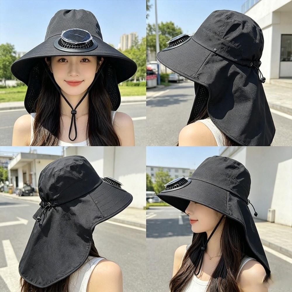 Adjustable Rechargeable Fan Hat Long-lasting Sun Shading Hat for 3.7V300MAH Beach Wear