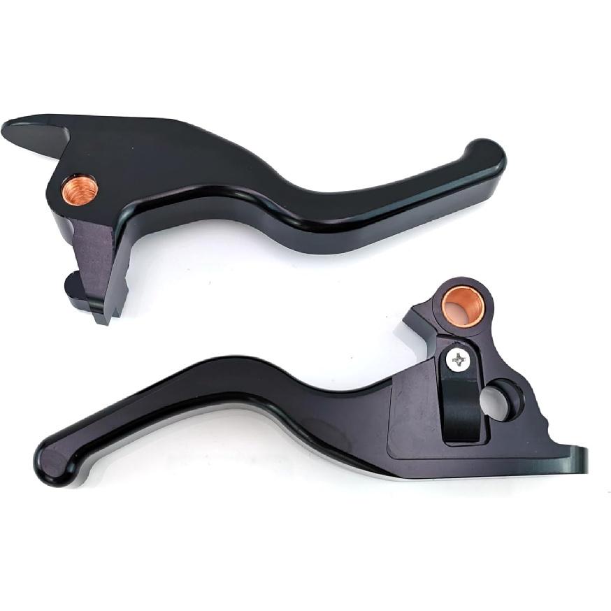 Clutch Brake Levers Set for Harley Softail Breakout Deluxe Low Rider Street Bob (Black)