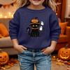 Kids Halloween Printed Sweatshirt Casual Loose Fit Long Sleeve Pullover for Halloween Party