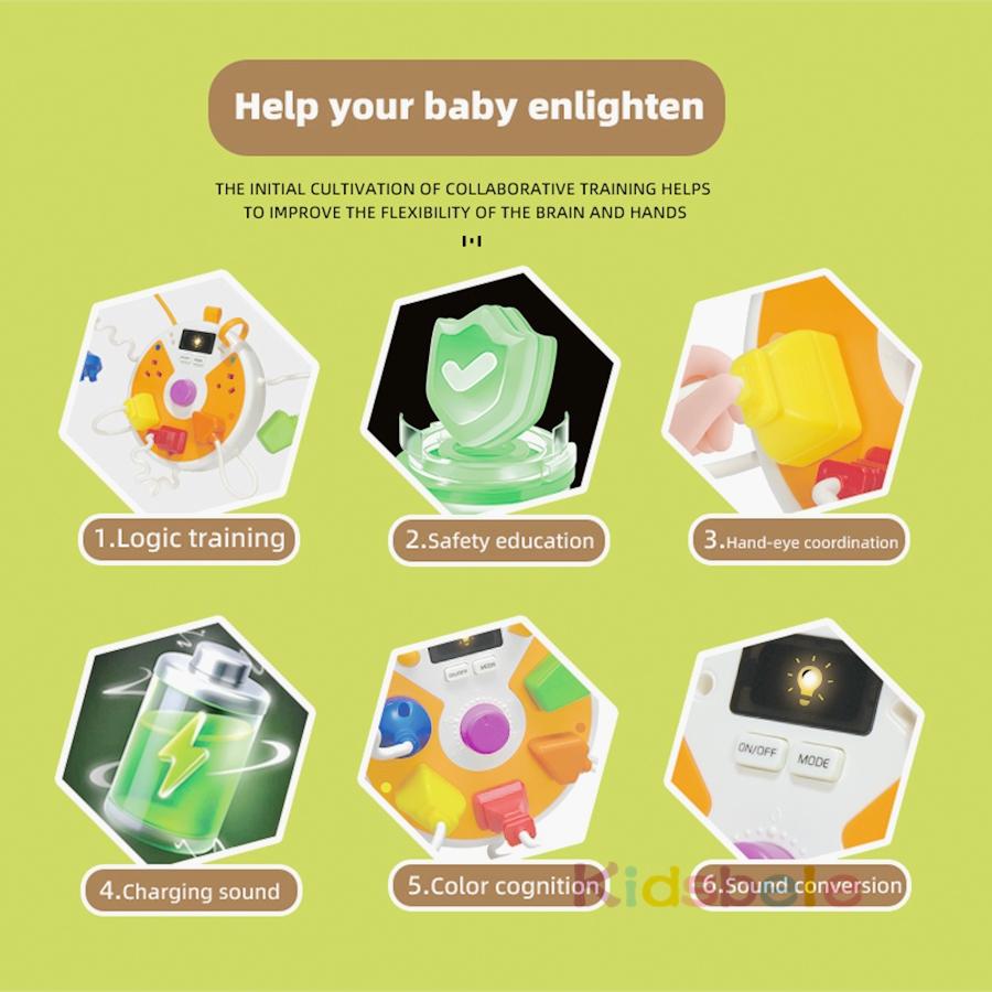 Multi-Functional Interactive Safety Education Plug Toy Montessori Plug Socket Switch Sensory Sensory Toddler Early Learning Gift