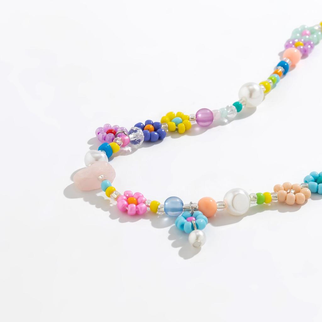 Boho Simple Beads Imitation Pearl Choker Necklace Women Men Vintage Stainless Steel Handmade Chain Aesthetic Y2K Jewelry Gift