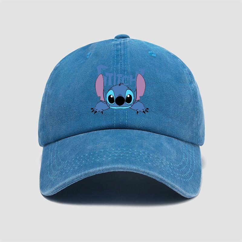 Stitch sponge mesh hat cute cartoon stylish adult truck hat L(58-60cm)