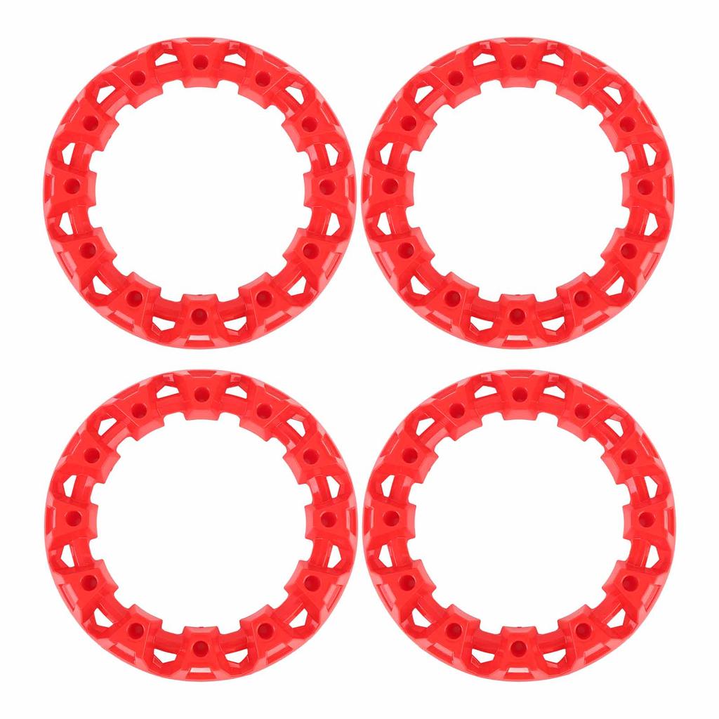4Pcs 10 Inch ATV Wheel Trim Hub Protection Decor Rim Cap Plastic Scratch Proof Sporty Look for Go Kart Red