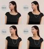 [VOTRE COUTURE] Baby Pearl Long Necklace, Grand Premium Pearl Necklace, 50cm, 3mm, Women's, White x Silver, 10-Year Brand Warranty