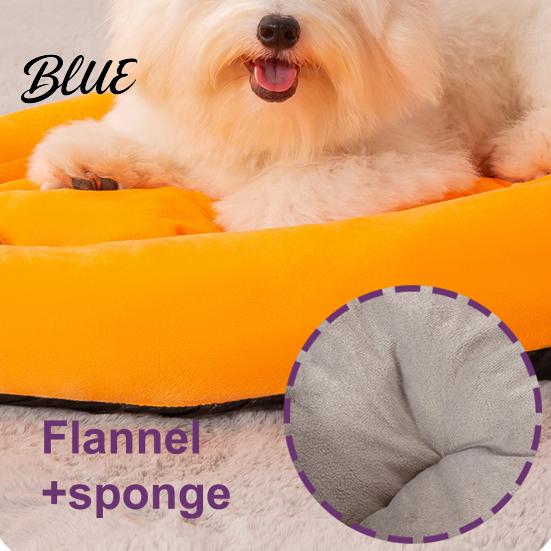 Semi-enclosed Pet Bed Joint Padded Sofa with Vegetable Shape Eggplant Cats Removable Cushion Support Cute