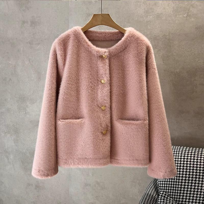 Autumn/Winter 2024 Chic Petite Mink Coat – Short, Thickened, Versatile, Fragrance Style for Women