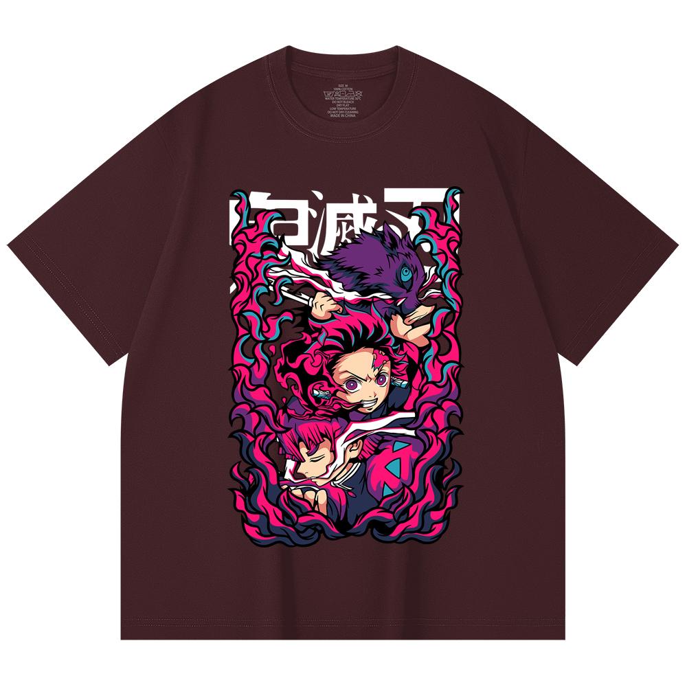 

230 Gsm 100% Cotton Demon Slayer V78 Print Unisex Heavy Cotton T Shirt 2XL