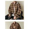 Camisa de Manga Larga Vintage Estilo Japonés para Hombre Holgada Casual
