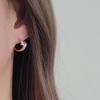 Women's Daily Accessory Curved Munch Ring Earrings