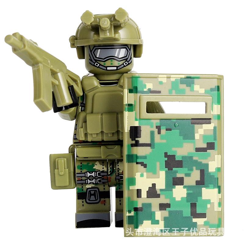 Ninja Warrior Superhero Doll With Weapon Single Building Block Assembly Toy