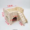 Hamster House DIY Wooden Gerbil Hideout Pet Sport Exercise Toys Bridge Swing and Chinchilla Seesaw Small Villa Cage Accessories