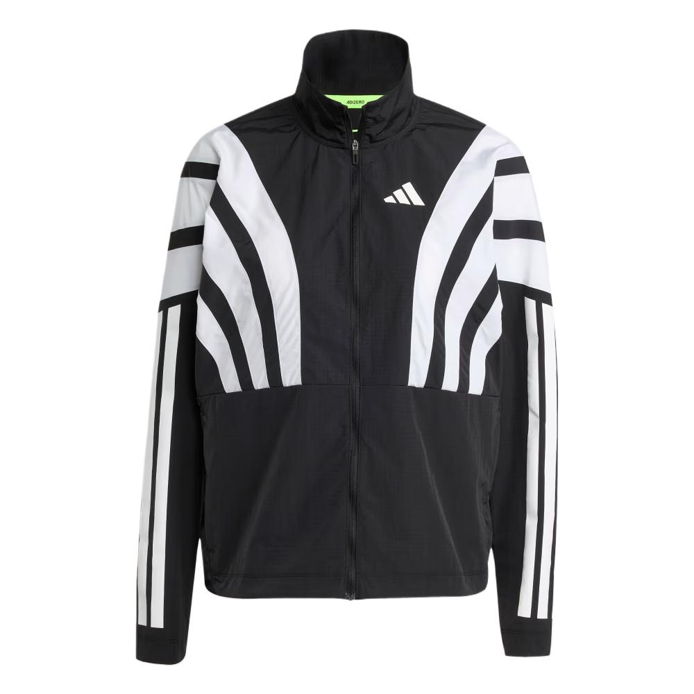 Adidas Adizero Archive Lightweight Waterproof Reflective Running Jacket Women Black White HZ3696 XL