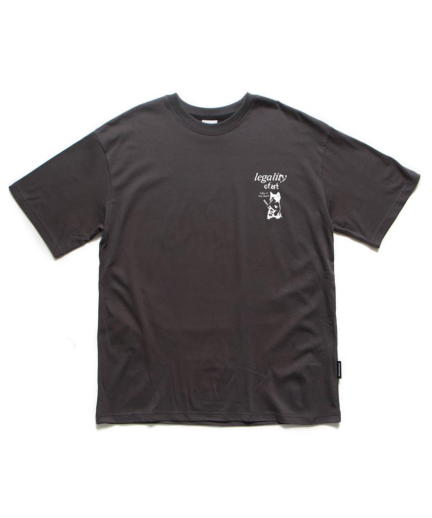 ABNORMALTHING Band Oversized T-Shirt Charcoal