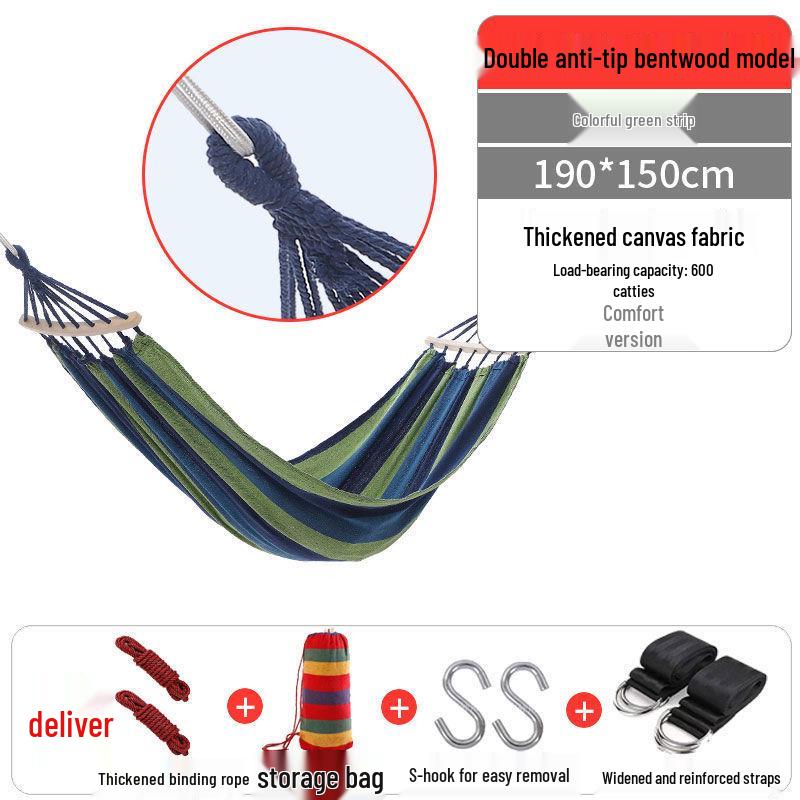 Rainbow Striped Portable Outdoor Hammock Chair for College Students