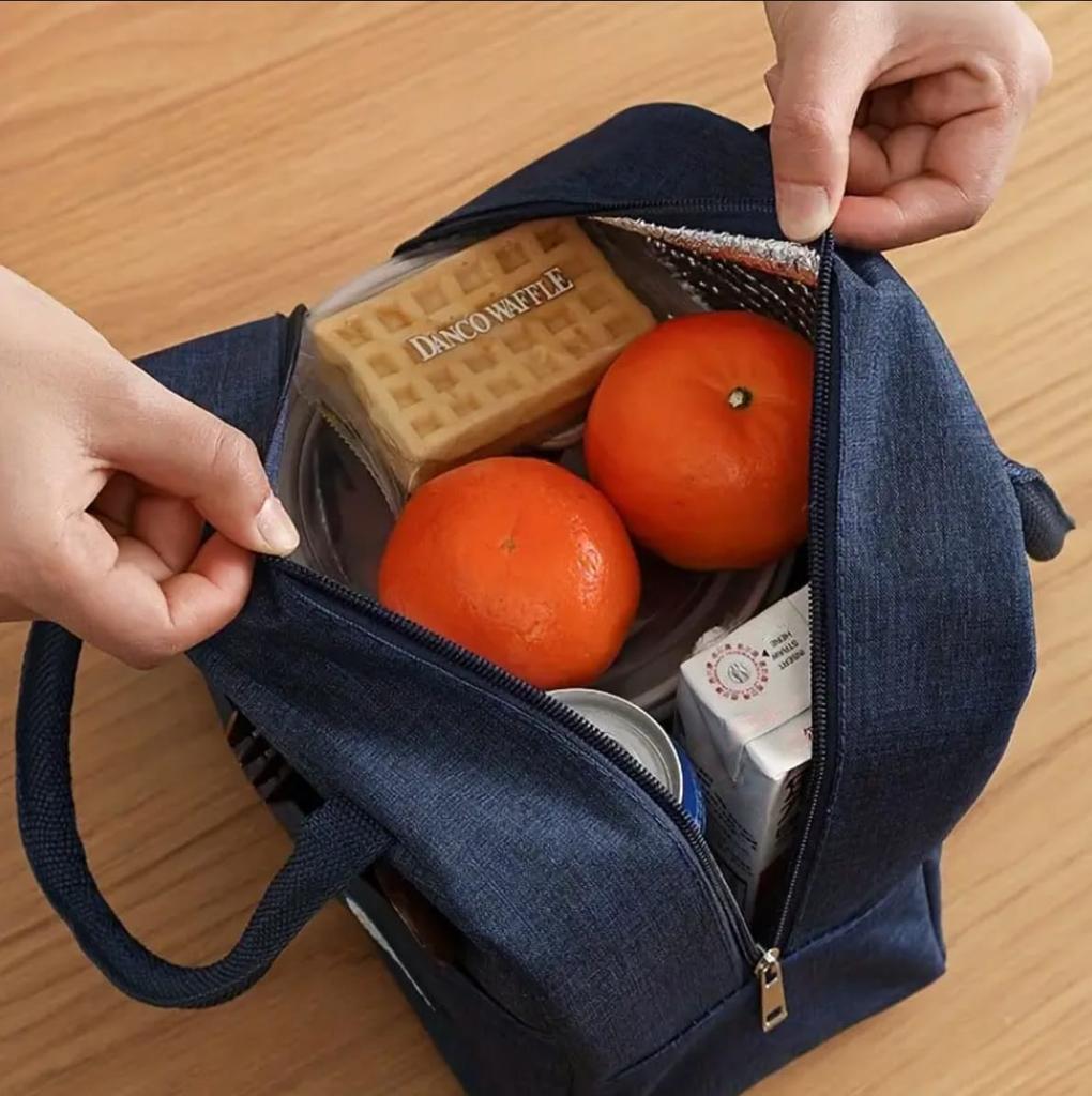 Termiczna Torba Śniadaniowa, Na Jedzenie, Na Lunch Izolacyjna Granatowa