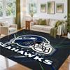 Seattle Seahawks Design Crystal Velvet Rug Soft Decorative Mat for Bedroom Entrance