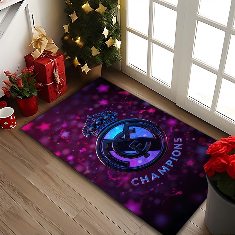 1pc Area Rug Appropriate for Office, Real Madrid Carpet, Versatile Printed Chair Rug, Durable Home Sofa Carpet