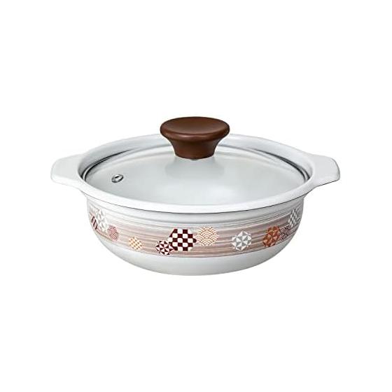 Takagi Metal Industry Two-handed pot Enamel Ajiwai pot Hanako 18cm IH compatible HA-HT18