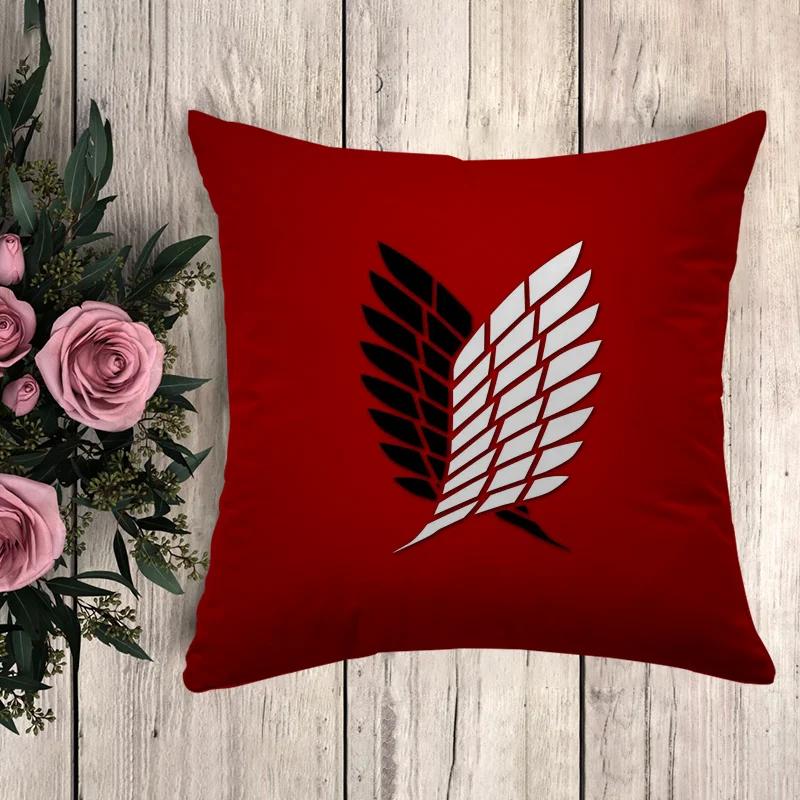 Anime Pillow Attack On Titan Cushion Covers for Bed Pillows Decorative Pillowcases  Fall Decor Pilow Cases Pillowcase