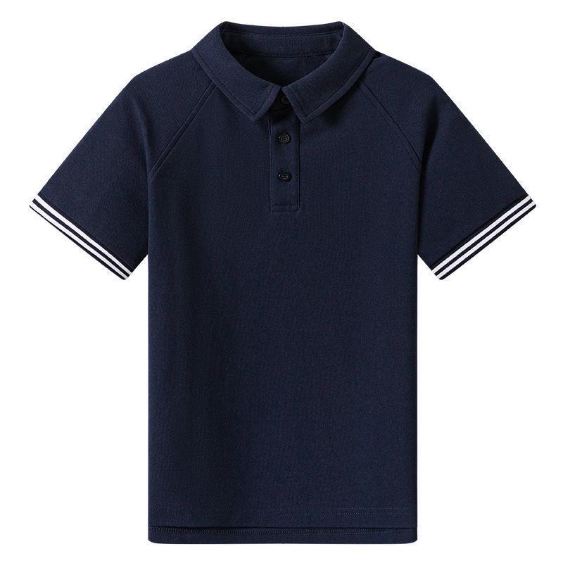 British Style Summer School Uniform Polo Shirt for Primary & Secondary Students - Breathable & Short-sleeved