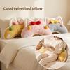 Cozy Cartoon Animal Cushion With Embroidered Cloud Velvet For Bedroom Lounge