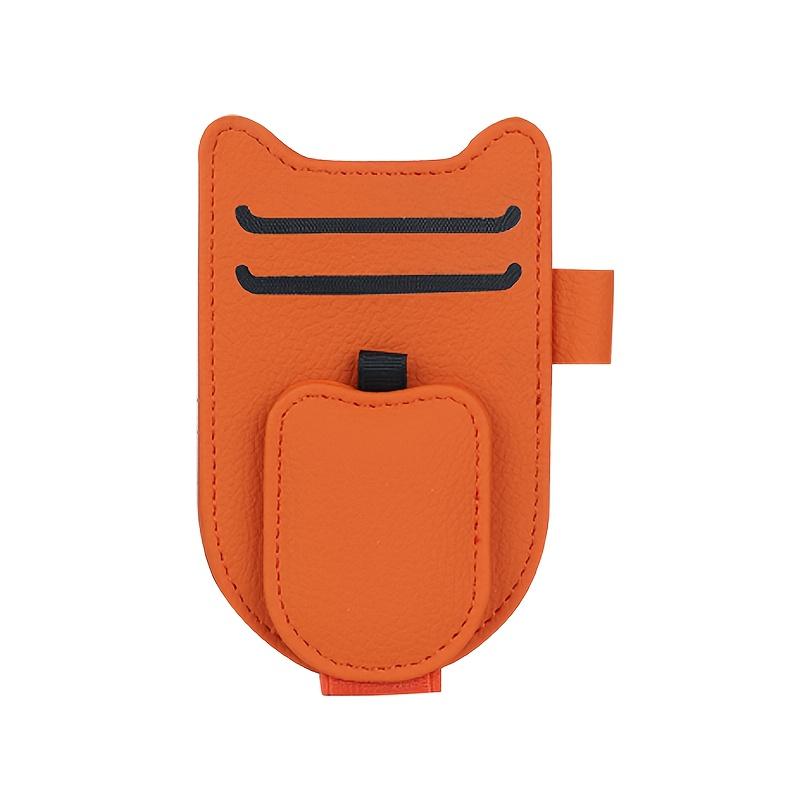 1PC Cat Ear PU Leather Visor Storage Box - Glasses, Card Microfiber PU Leather, Visor Storage Box