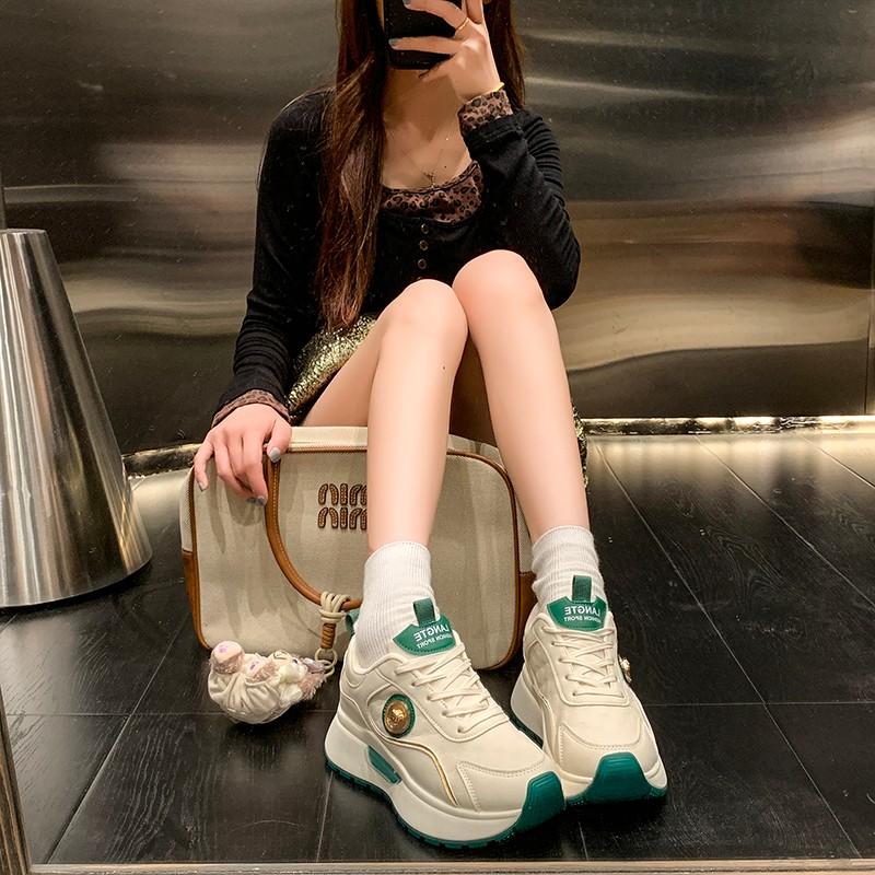

Fashion Shoes for Women Classic White Canvas Sneakers Fashion Platform Women Casual Shoes High Quality Lace-Up Feamle Tennis Shoes 35 зелёный