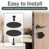 A84E-4 Set Door Hole Cover Plate,2-5/8 Inch Diameter Round Deadbolt Cover Plate,Door Knob Hole Cover Plate Black