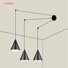 Simple Modern Retro Industrial Style Three-head Chandelier Led Wrought Iron Chandelier Bedroom Kitchen Living Room Lighting