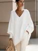 Spring 2026 Korean Style V-neck Knit Lantern Sleeve Sweater - Casual Miumiu Women’s Fashion