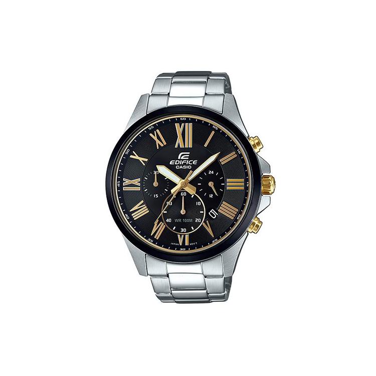 CASIO Men EDIFICE Black Watch EFV-500DB-1A EFV-500DB-1A Black Gold Watch Dial