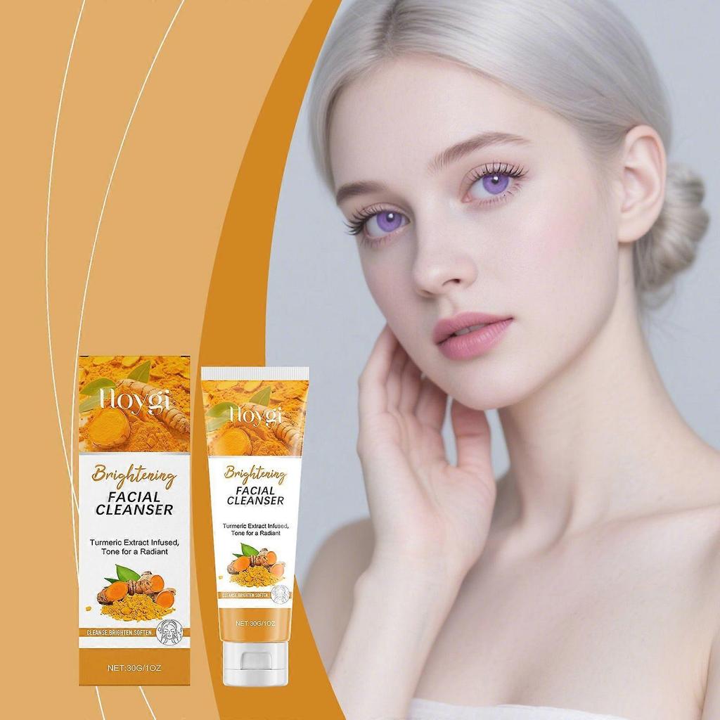 Hoygi Turmeric Facial Cleanser - Gentle Ingredients For Cleansing The Skin, Delicate And Moisturizing, Daily Skincare Face Wash